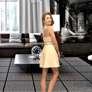 Elizabeth and James white dress with elastic bands and cut outs size 4